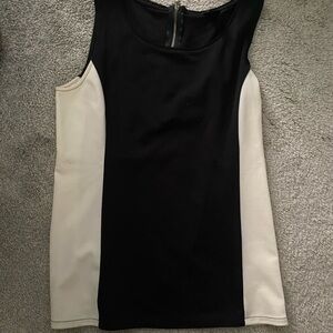 Ann Taylor Black and White Sleeveless Top